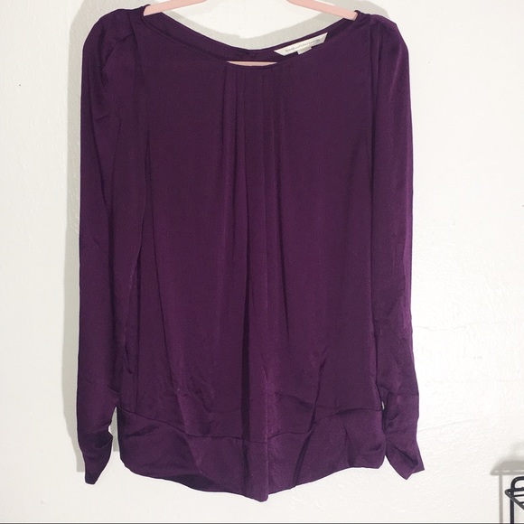 Diane Von Furstenberg Tops - DVF Plum Colored Long Sleeve Blouse